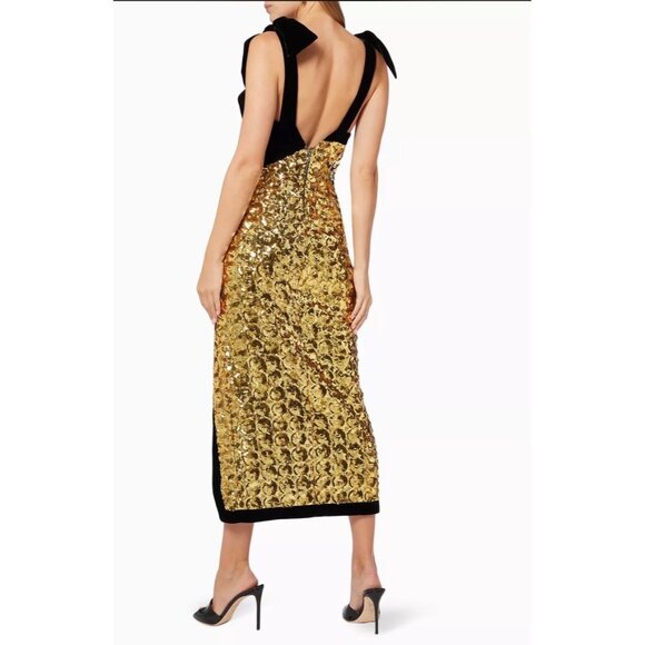 RAISA & VANESSA Sequinned Dress with Scallop Hem - Picture 3 of 10